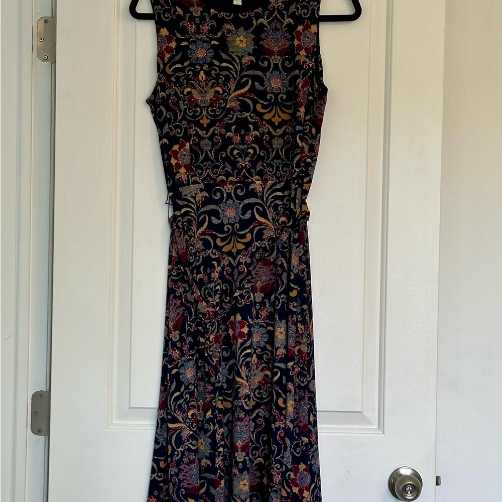 Charter Club Brown and Pink Sleeveless Sheath Maxi Dress